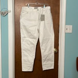 Everlane white high rise cheeky straight ankle jean size 33